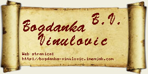 Bogdanka Vinulović vizit kartica